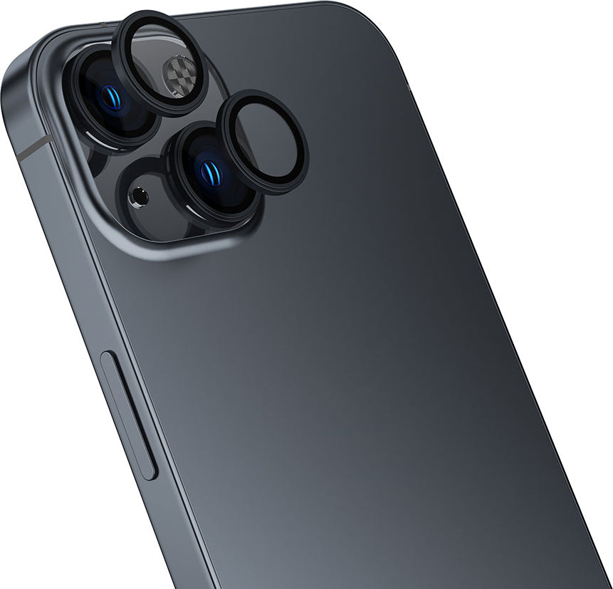 iPhone 15 Plus Uyumlu Mnc Cl-13 Kamera Lens Koruyucu-Siyah