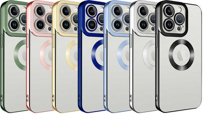 Apple iPhone 14 Pro Max Kılıf Kamera Korumalı Logo Gösteren Mnc Omega Kapak-Yeşil