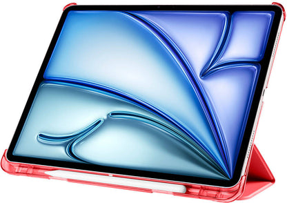 iPad Air 13 2025 M3 Mnc Smart Cover Kalem Bölmeli Standlı 1-1 Kılıf - Mor