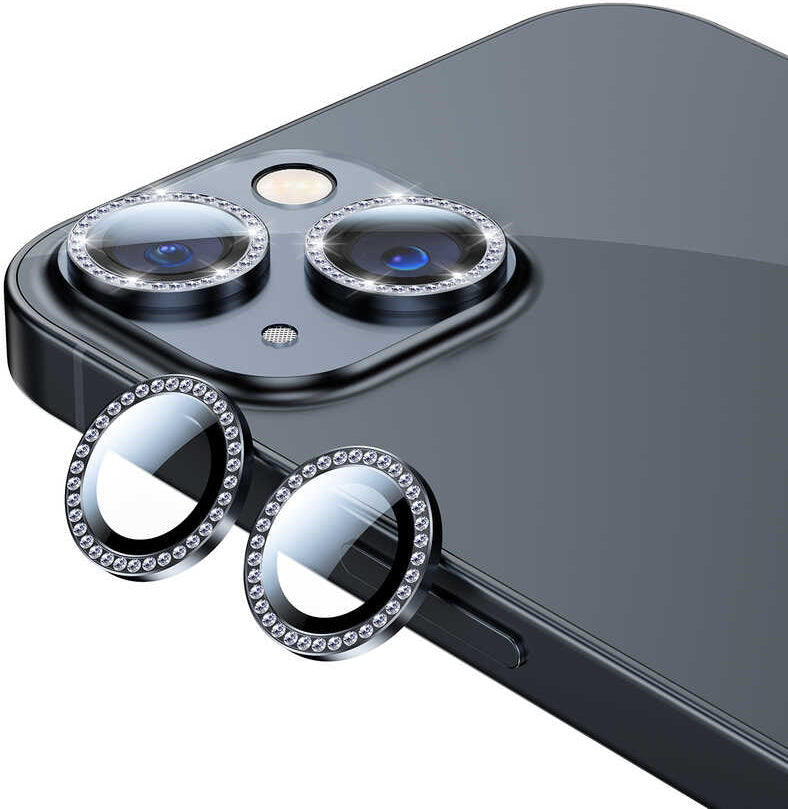 iPhone 13 Mini Uyumlu Mnc Cl-06 Kamera Lens Koruyucu-Siyah