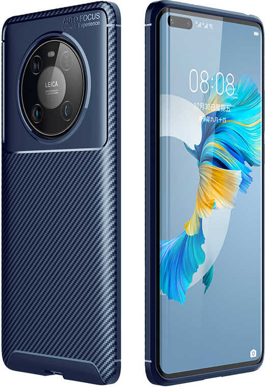 Huawei Mate 40 Pro Kılıf Mnc Negro Silikon Kapak-Lacivert