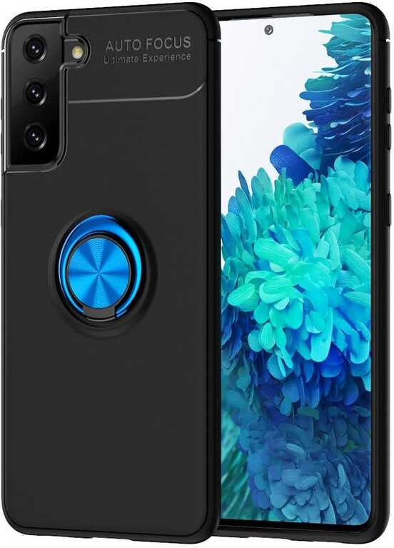 Galaxy S21 Plus Kılıf Mnc Ravel Silikon Kapak-Siyah-Mavi