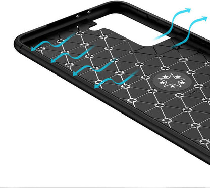 Galaxy S21 Plus Kılıf Mnc Ravel Silikon Kapak-Siyah-Mavi