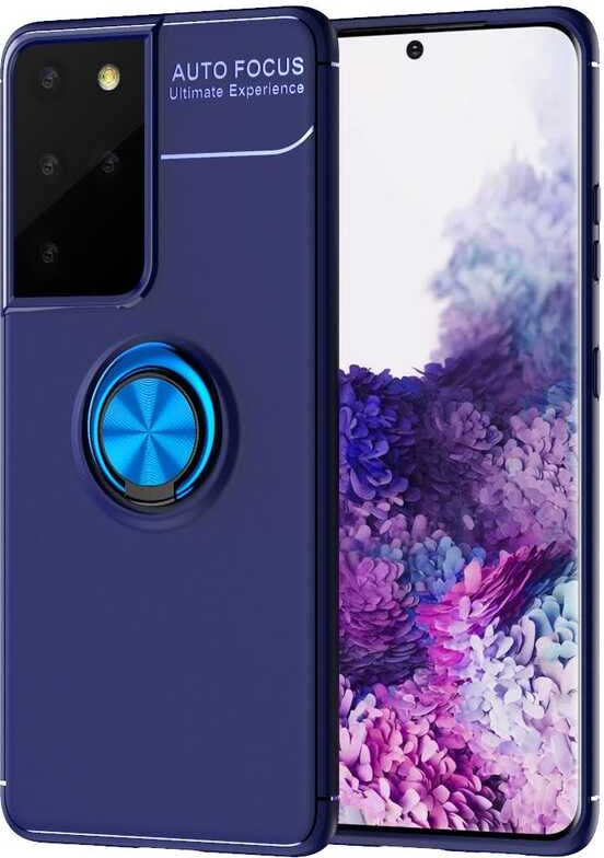 Galaxy S21 Ultra Kılıf Mnc Ravel Silikon Kapak-Mavi
