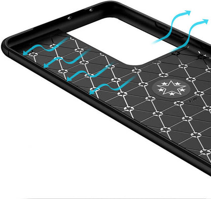 Galaxy S21 Ultra Kılıf Mnc Ravel Silikon Kapak-Mavi