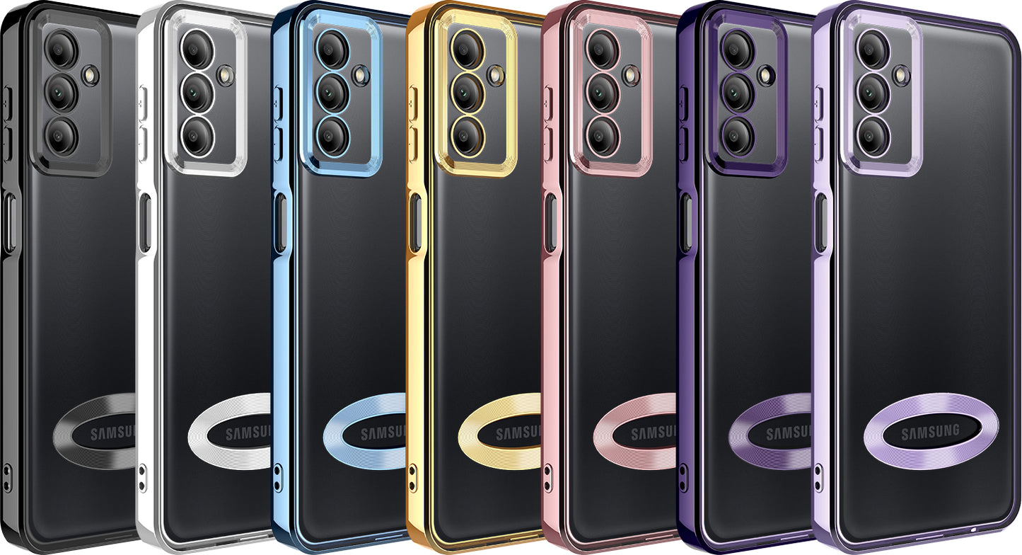 Galaxy A04S Kılıf Kamera Korumalı Logo Gösteren Mnc Omega Kapak-Sierra Mavi