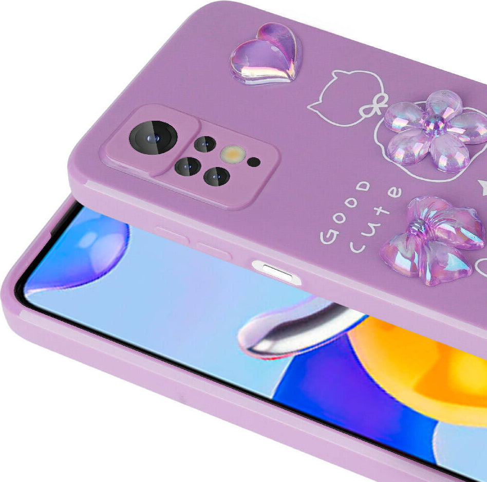 Xiaomi Redmi Note 12 Pro 4g Kılıf Kabartma Figürlü Parlak Mnc Toys Silikon Kapak-Beyaz