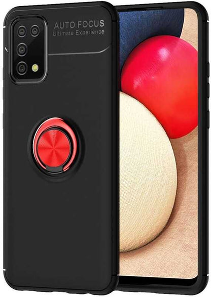 Galaxy A02S Kılıf Mnc Ravel Silikon Kapak-Siyah-Kırmızı