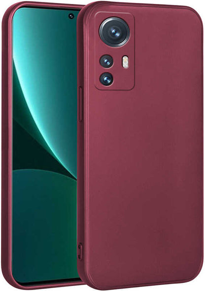 Xiaomi Xiaomi 12 Lite Kılıf Mnc Premier Silikon Kapak-Mürdüm