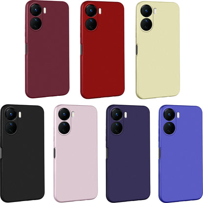 Vivo Y16 Kılıf Mnc Premier Silikon Kapak-Kırmızı