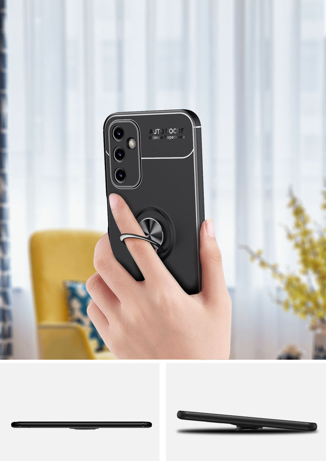 Galaxy A14 Kılıf Mnc Ravel Silikon Kapak-Siyah