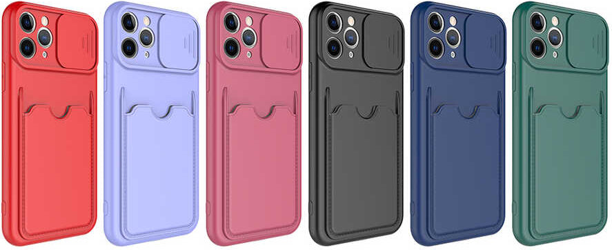 iPhone 11 Pro Max Kılıf mnc Kartix Kapak-Koyu Mor