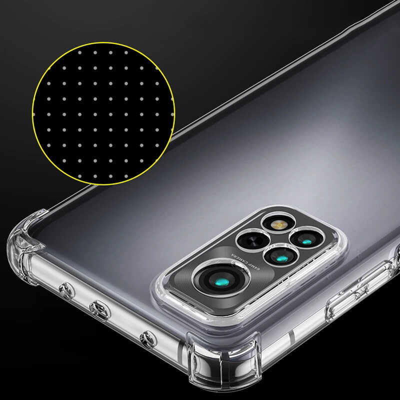 Xiaomi Mi 12T Pro Kılıf Mnc Kamera Korumalı Nitro Anti Shock Silikon-Renksiz