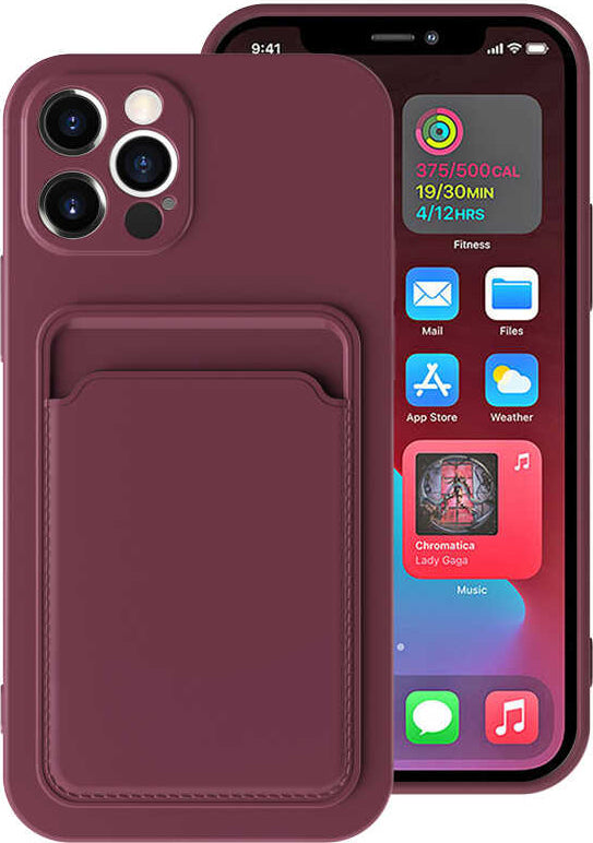 iPhone 12 Pro Max Kılıf mnc Ofix Kapak-Mürdüm