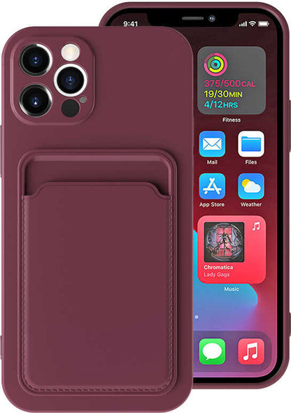 iPhone 12 Pro Max Kılıf mnc Ofix Kapak-Mürdüm