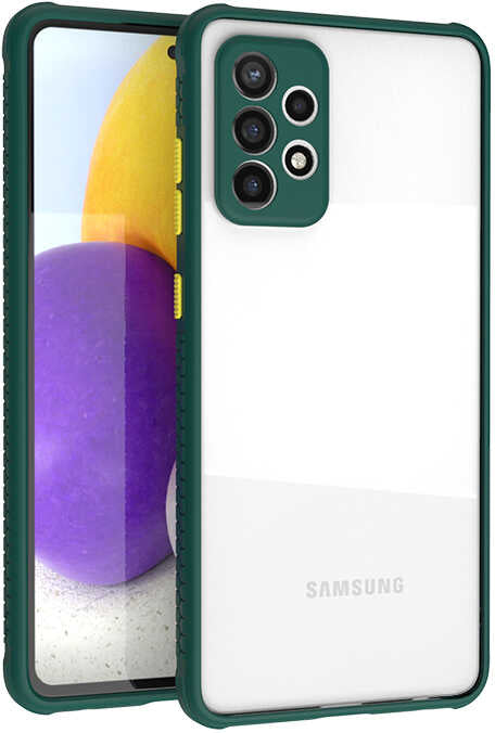 Galaxy A72 Kılıf mnc Kaff Kapak-Koyu Yeşil
