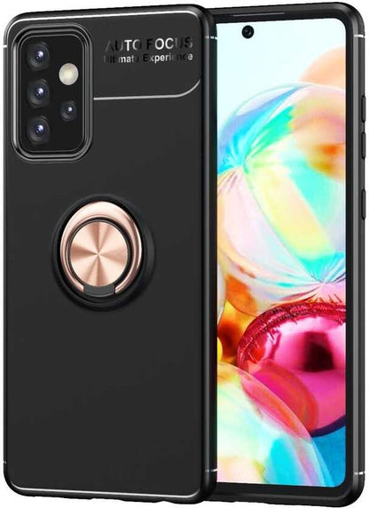 Galaxy A52 Kılıf Mnc Ravel Silikon Kapak-Siyah-Rose Gold