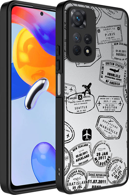 Xiaomi Redmi Note 11 Pro 5g Kılıf Aynalı Desenli Kamera Korumalı Parlak Mnc Mirror Kapak-Seyahat
