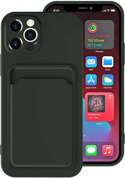 iPhone 12 Pro Max Kılıf mnc Ofix Kapak-Koyu Yeşil