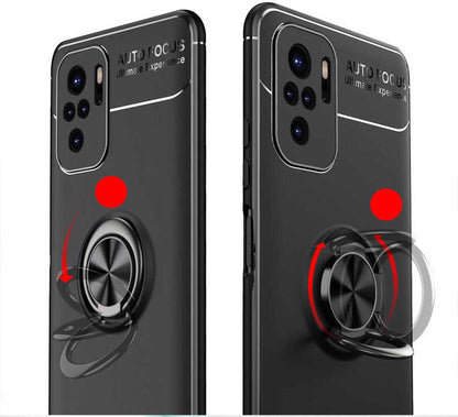 Xiaomi Redmi Note 10S Kılıf Mnc Ravel Silikon Kapak-Siyah-Kırmızı