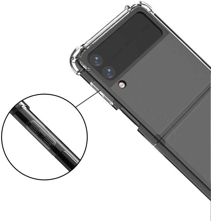 Galaxy Z Flip 3 Kılıf Mnc Nitro Anti Shock Silikon-Renksiz