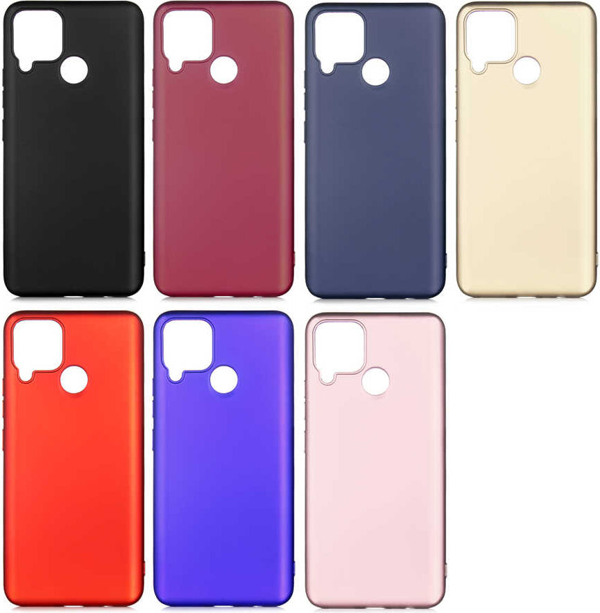 Realme C25 Kılıf Mnc Premier Silikon Kapak-Mürdüm