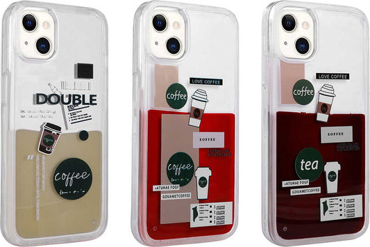 Apple iPhone 14 Plus Kılıf Desenli Sıvılı Mnc Drink Silikon Kapak-No1