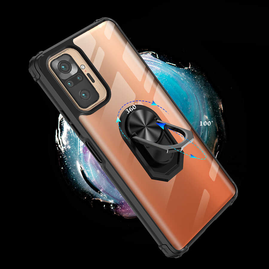 Xiaomi Redmi Note 10 Pro Kılıf Mnc Mola Kapak-Kırmızı