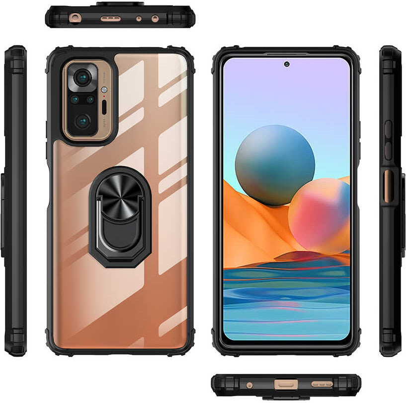 Xiaomi Redmi Note 10 Pro Kılıf Mnc Mola Kapak-Kırmızı