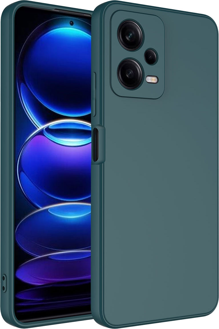 Xiaomi Redmi Note 12 Pro 5g Kılıf Mnc Mara Laaakan Kapak-Koyu Yeşil