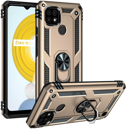 Realme C21 Kılıf Mnc Vega Kapak-Gold