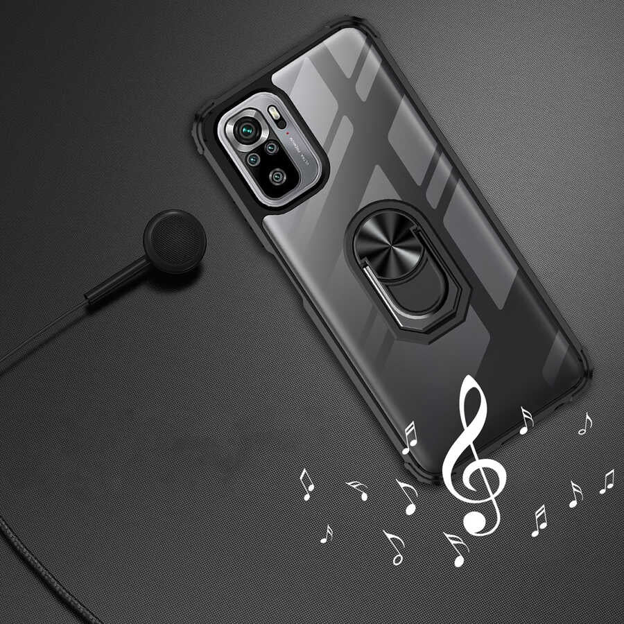 Xiaomi Redmi Note 10S Kılıf Mnc Mola Kapak-Kırmızı