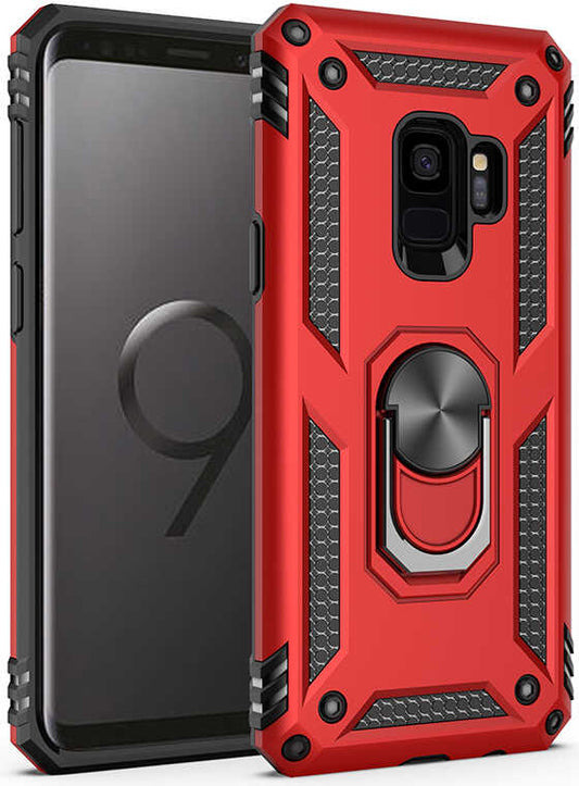 Galaxy S9 Kılıf Mnc Vega Kapak-Kırmızı