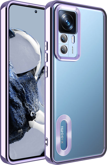 Xiaomi Mi 12T Kılıf Kamera Korumalı Logo Gösteren Mnc Omega Kapak-Lila