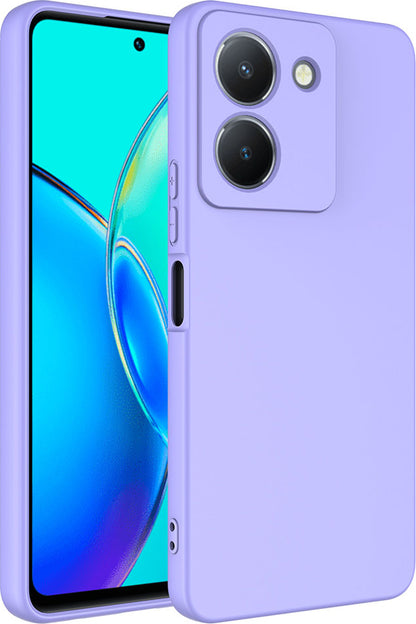 Vivo Y36 4g Kılıf Mnc Mara Laaakan Kapak-Lila