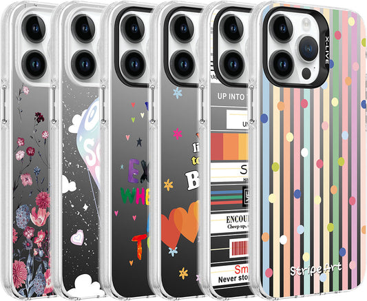 Apple iPhone 14 Pro Kılıf Desenli Mnc Silver Sert Kapak-Noktalar