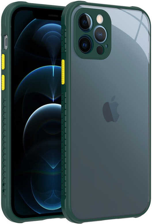 iPhone 12 Pro Kılıf mnc Kaff Kapak-Koyu Yeşil