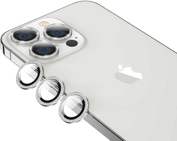 iPhone 13 Pro Max Uyumlu Mnc Cl-06 Kamera Lens Koruyucu-Gümüş