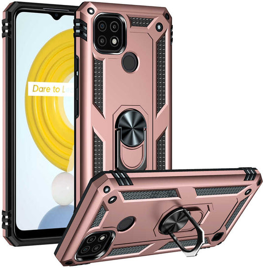 Realme C21 Kılıf Mnc Vega Kapak-Rose Gold