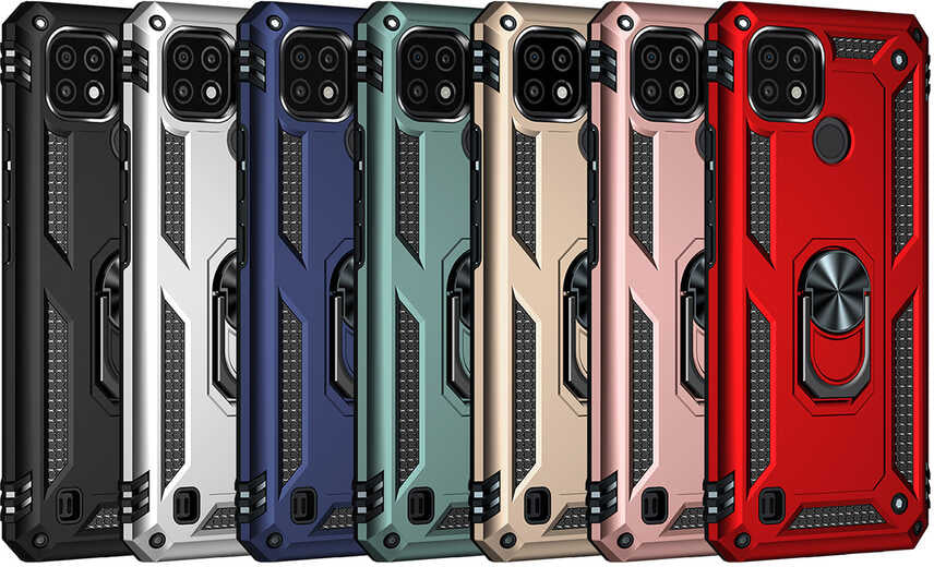 Realme C21 Kılıf Mnc Vega Kapak-Rose Gold