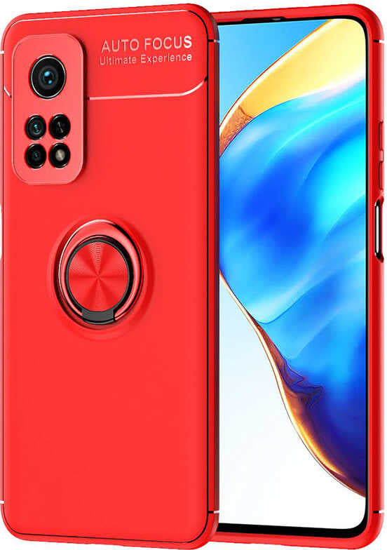 Xiaomi Mi 10T Pro 5g Kılıf Mnc Ravel Silikon Kapak-Kırmızı