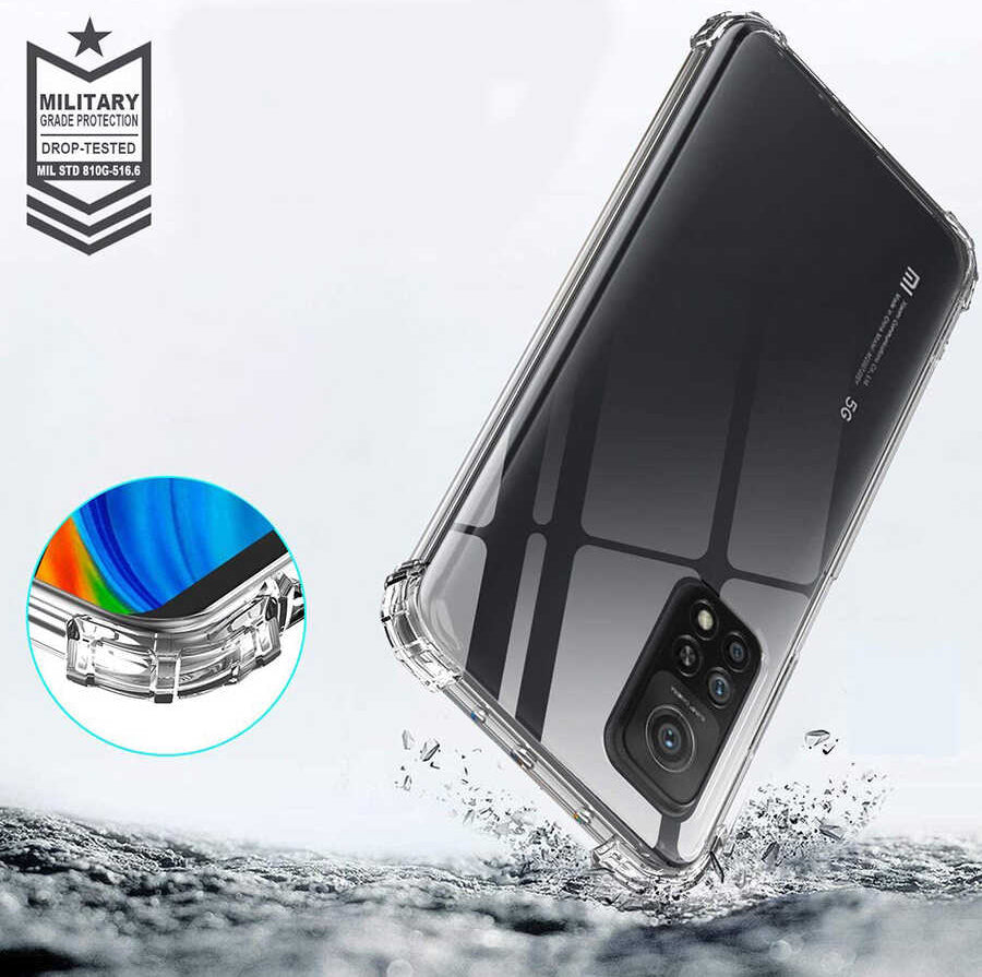 Xiaomi Mi 10T Pro 5g Kılıf Mnc Nitro Anti Shock Silikon-Renksiz