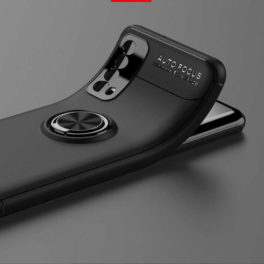 Huawei P Smart 2021 Kılıf Mnc Ravel Silikon Kapak-Siyah-Rose Gold