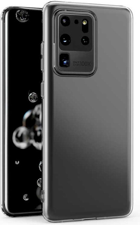 Galaxy S20 Ultra Kılıf Mnc Kamera Korumalı Süper Silikon Kapak-Renksiz