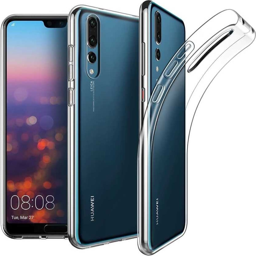 Huawei P20 Pro Kılıf Mnc Süper Silikon Kapak-Renksiz