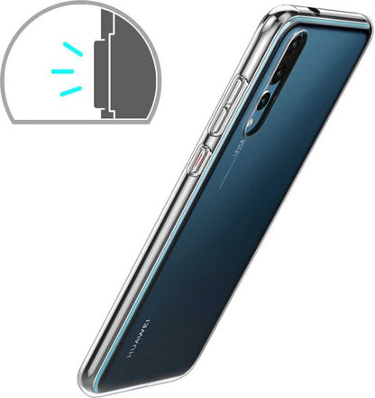 Huawei P20 Pro Kılıf Mnc Süper Silikon Kapak-Renksiz