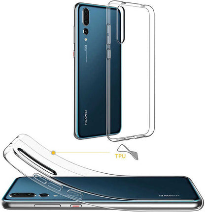 Huawei P20 Pro Kılıf Mnc Süper Silikon Kapak-Renksiz
