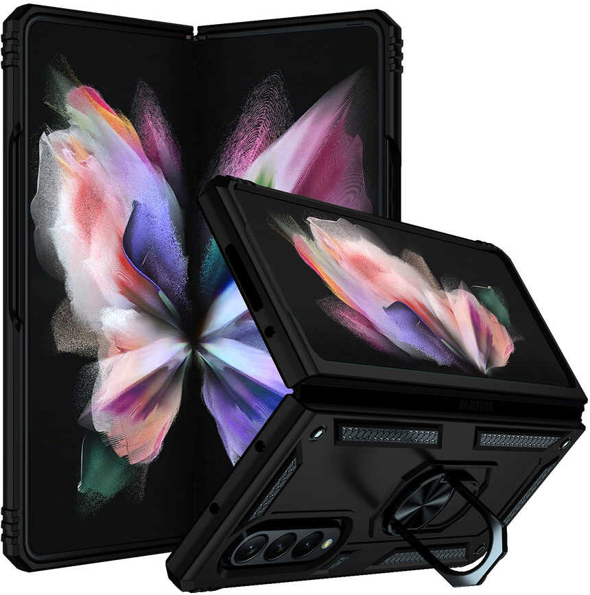 Galaxy Z Fold 3 Kılıf Mnc Vega Kapak-Siyah