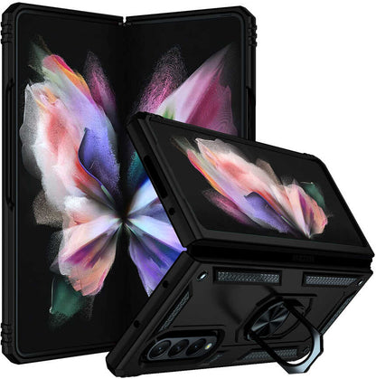 Galaxy Z Fold 3 Kılıf Mnc Vega Kapak-Siyah
