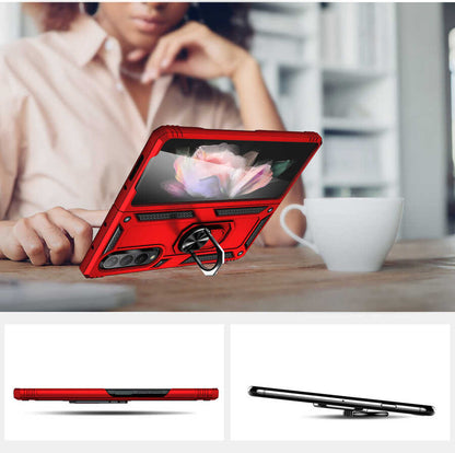 Galaxy Z Fold 3 Kılıf Mnc Vega Kapak-Siyah